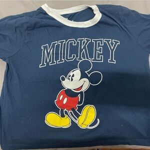 Disney Mickey Mouse Navy Tee with White Trim